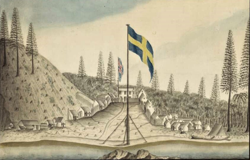 'Principal settlement on Norfolk Island' Land clearing Source: George Raper 1790 NLA