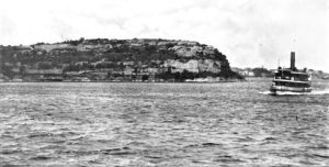 'Ferry passing Balls Head' 1920 Source: Stanton Library Historical Services